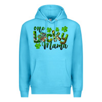 Ocean Blue st. patrick's day one lucky mama Premium Hoodie - RanaPortraitStore