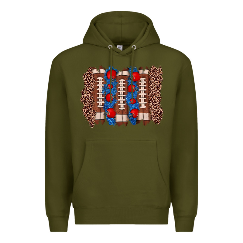 Football Brushstroke Premium Hoodie by Zillion Design Studio | Teevron