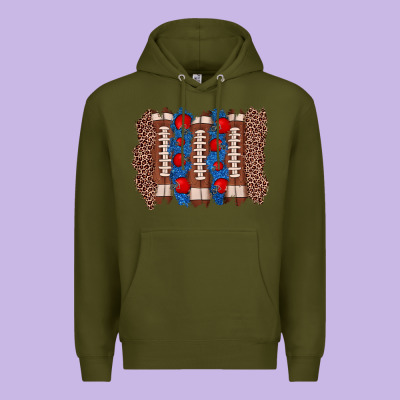 Football Brushstroke Premium Hoodie Designed By Zillion Design Studio