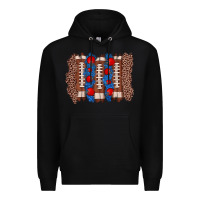 Black football brushstroke Premium Hoodie - Zillion Design Studio
