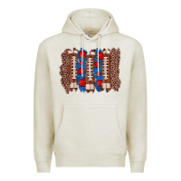 Oatmeal Heather football brushstroke Premium Hoodie - Zillion Design Studio