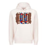 Pale Pink football brushstroke Premium Hoodie - Zillion Design Studio