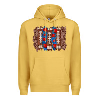Antique Gold football brushstroke Premium Hoodie - Zillion Design Studio