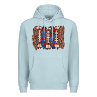 Blue Mist football brushstroke Premium Hoodie - Zillion Design Studio