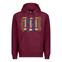 Burgundy football brushstroke Premium Hoodie - Zillion Design Studio