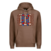 Chestnut football brushstroke Premium Hoodie - Zillion Design Studio