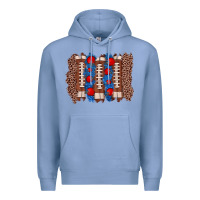 Colony Blue football brushstroke Premium Hoodie - Zillion Design Studio