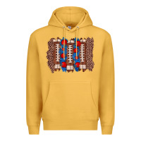Mustard football brushstroke Premium Hoodie - Zillion Design Studio