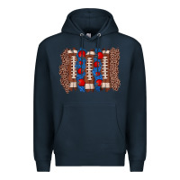 Navy football brushstroke Premium Hoodie - Zillion Design Studio