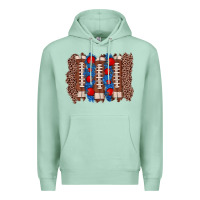 Seafoam football brushstroke Premium Hoodie - Zillion Design Studio