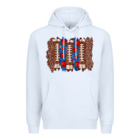 White football brushstroke Premium Hoodie - Zillion Design Studio