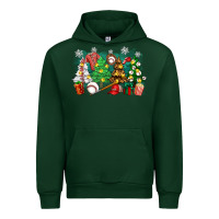 Foreset Green christmas trees with baseball Urban Hoodie - Zillion Design Studio