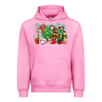 Fuchsia Pink christmas trees with baseball Urban Hoodie - Zillion Design Studio