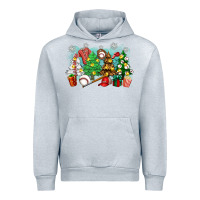 Heather Grey christmas trees with baseball Urban Hoodie - Zillion Design Studio