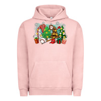 Pigment Salmon christmas trees with baseball Urban Hoodie - Zillion Design Studio
