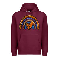 Burgundy basketball rainbow Premium Hoodie - Zillion Design Studio