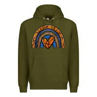 Army Green basketball rainbow Premium Hoodie - Zillion Design Studio