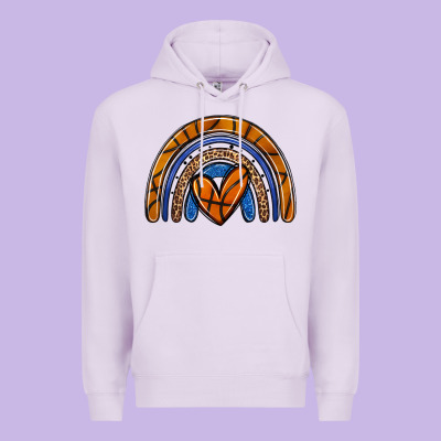 Basketball Rainbow Premium Hoodie Designed By Zillion Design Studio