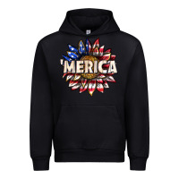 Black merica with sunflower Urban Hoodie - texasbilliewilder