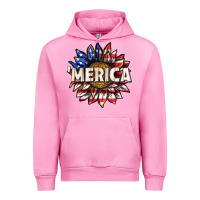 Fuchsia Pink merica with sunflower Urban Hoodie - texasbilliewilder