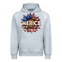 Heather Grey merica with sunflower Urban Hoodie - texasbilliewilder