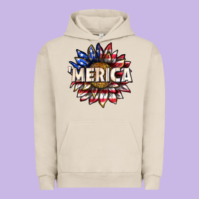 Urban Hoodie merica with sunflower