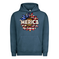 Pigment Midnight Navy merica with sunflower Urban Hoodie - texasbilliewilder
