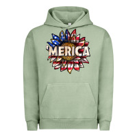 Pigment Oil Green merica with sunflower Urban Hoodie - texasbilliewilder