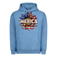 Pigment Pebble Blue merica with sunflower Urban Hoodie - texasbilliewilder