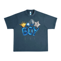Midnight Navy Birthday Boy Balloon Urban Heavy Tee - Artiststas