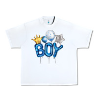 White Birthday Boy Balloon Urban Heavy Tee - Artiststas
