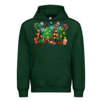 Forest Green christmas trees with football Urban Hoodie - Zillion Design Studio