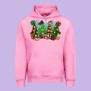 Christmas Trees With Football Urban Hoodie Designed By Zillion Design Studio