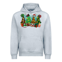 Heather Grey christmas trees with football Urban Hoodie - Zillion Design Studio