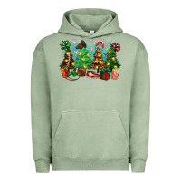 Pigment Oil Green christmas trees with football Urban Hoodie - Zillion Design Studio