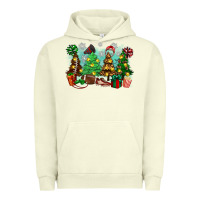 Pigment Pistachio christmas trees with football Urban Hoodie - Zillion Design Studio