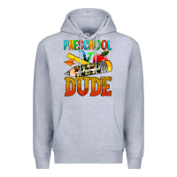 Heather Grey preschool dude Premium Hoodie - texasbilliewilder