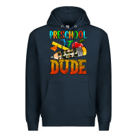 Navy preschool dude Premium Hoodie - texasbilliewilder