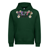 Forest Green happy easter daisys Urban Hoodie - RanaPortraitStore
