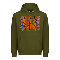 Army Green basketball brushstroke Premium Hoodie - Zillion Design Studio
