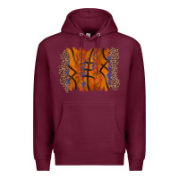 Burgundy basketball brushstroke Premium Hoodie - Zillion Design Studio
