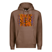 Chestnut basketball brushstroke Premium Hoodie - Zillion Design Studio