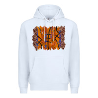 White basketball brushstroke Premium Hoodie - Zillion Design Studio