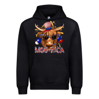 Black moorica with cow billie wilder Urban Hoodie - texasbilliewilder