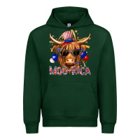 Forest Green moorica with cow billie wilder Urban Hoodie - texasbilliewilder