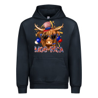Navy moorica with cow billie wilder Urban Hoodie - texasbilliewilder