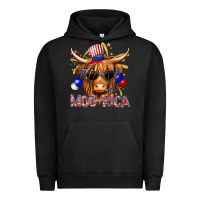 Pigment Black moorica with cow billie wilder Urban Hoodie - texasbilliewilder