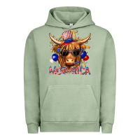 Pigment Oil Green moorica with cow billie wilder Urban Hoodie - texasbilliewilder