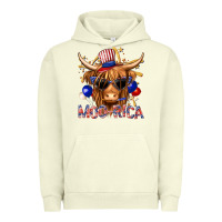 Pigment Pistachio moorica with cow billie wilder Urban Hoodie - texasbilliewilder
