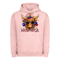 Pigment Salmon moorica with cow billie wilder Urban Hoodie - texasbilliewilder